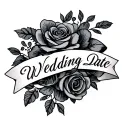 Wedding Date tattoo design idea