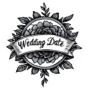 Wedding Date tattoo design idea
