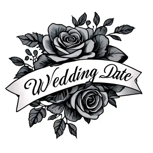 Wedding Date tattoo design idea