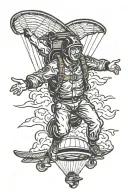skydive tattoo design idea