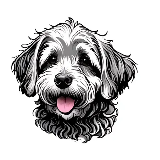 Golden Doodle tattoo design idea