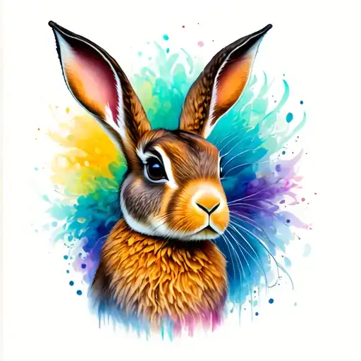 Hare tattoo design idea
