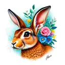 Hare tattoo design idea
