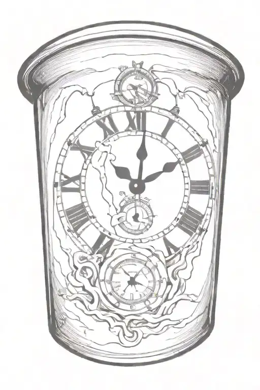 salvador dali's melting clock face tattoo design idea