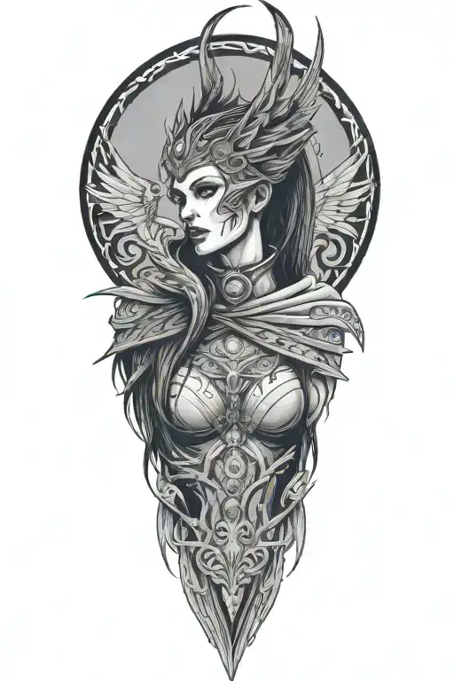 Morrigan tattoo design idea