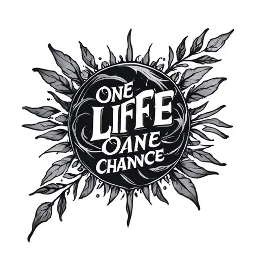 one life one chance dark forearm tattoo design idea