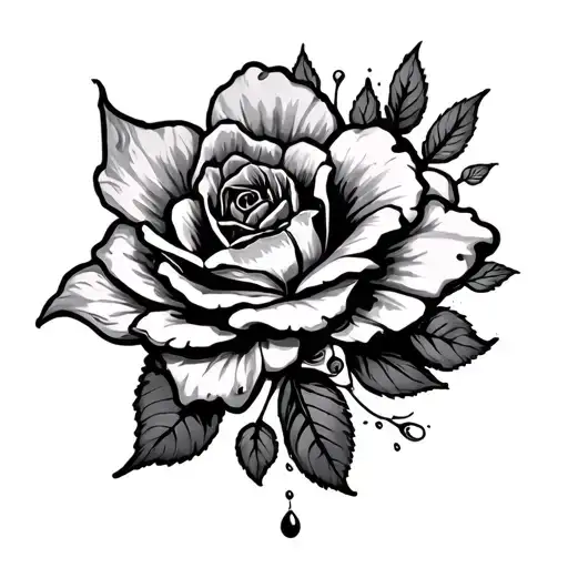 Oil tattoo design idea