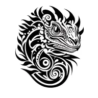 chameleon tattoo design idea