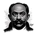 no face symbols representing Markiplier's ego Wilford Warfstache and shows both his silly side and his kind side tattoo design idea