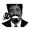 no face symbols representing Markiplier's ego Wilford Warfstache and shows both his silly side and his kind side tattoo design idea