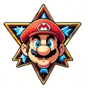 super mario star tattoo design idea