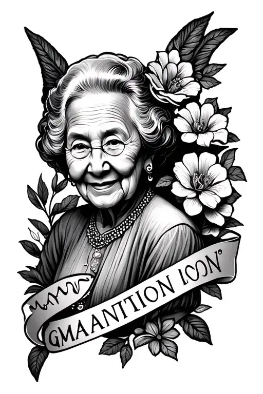 " MAMATION " Grandma Memorial tattoo design idea