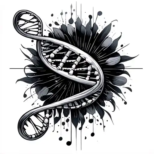 Dna Music tattoo design idea