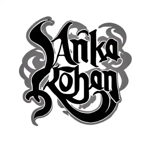 "Anika Rohan" Two Word Ambigram Generator tattoo design idea
