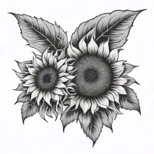 breathe and sunflower tattoo design idea