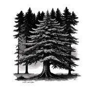 douglas fir tree tattoo design idea