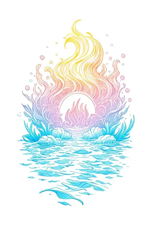 ocean theme for teen hip tattoo  tattoo design idea