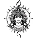 Goddess Kali Buddhism tattoo design idea