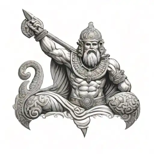 gilgamesh sumerian god tattoo design idea