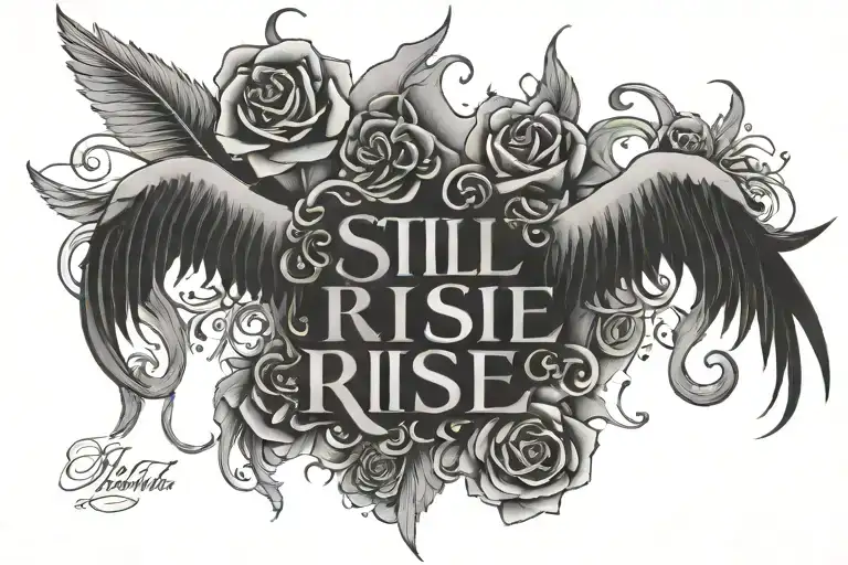 still i rise tattoo design idea