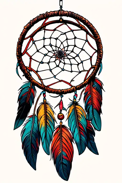 dream catcher tattoo design idea