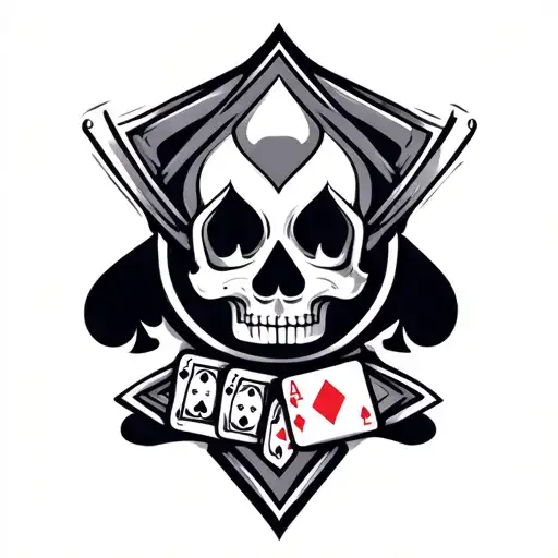 gambling symbols tattoo design idea