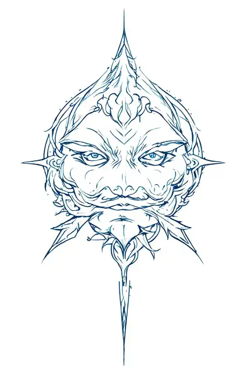 Sleep token band logo tattoo design idea