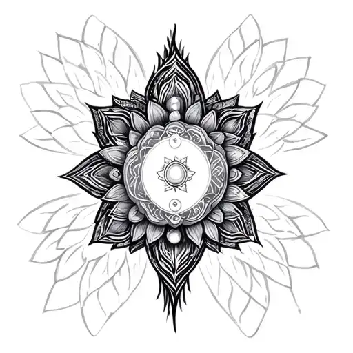 7 Chakras tattoo design idea