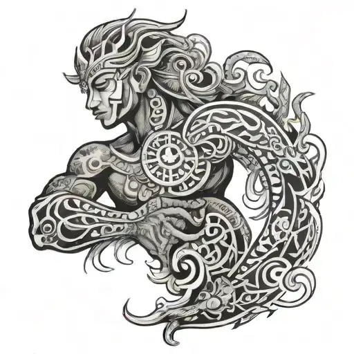 full sleeve tattoo nothing on the chest just arm. the tattoo will be a mixture with Philippines tribal and a Polynesian  tattoo design idea