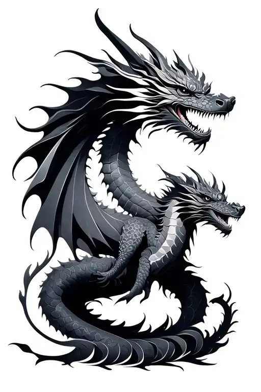 dragon and mandala tattoo design idea