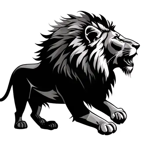 afghanistan lion tattoo design idea