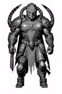 Doom slayer form berserek tattoo design idea