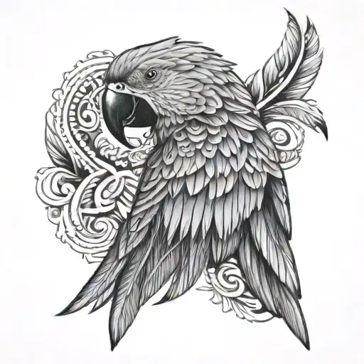 macaw maori tattoo tattoo design idea
