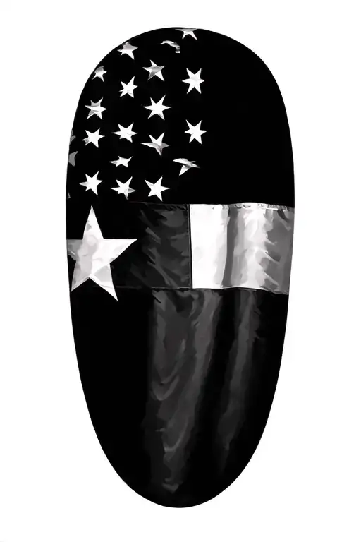American and texas flag tattoo design idea