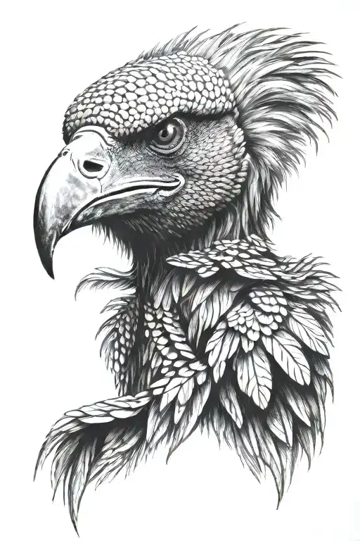 Vulture head tattoo tattoo design idea