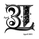 3 april 2001 in roman numerals with aries constellation and letter L initial  tattoo design idea