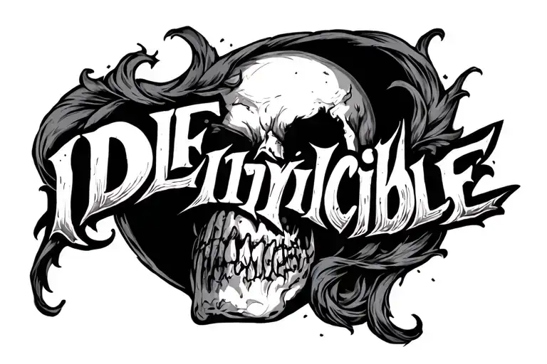 I die invincible. tattoo design idea