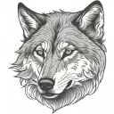wolf head tattoo design idea
