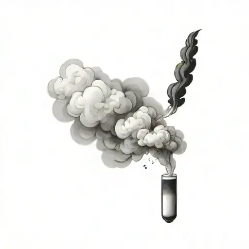 Filler Clouds and Smoke tattoo design idea