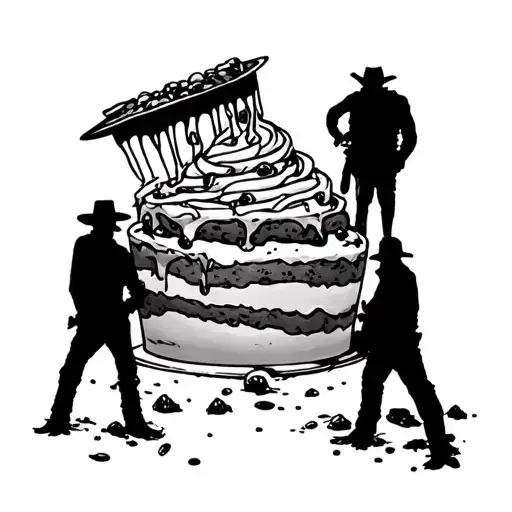 Dessert scenery from the move the Good the bad the ugly tattoo design idea