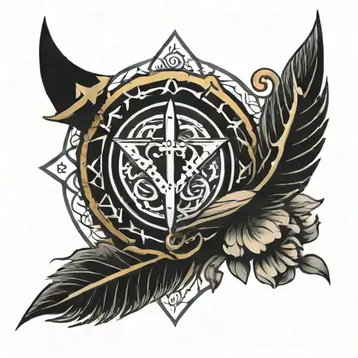 tiwaz rune tattoo design idea