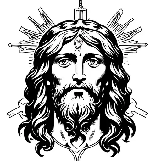 sacred heart of jesus tattoo design idea