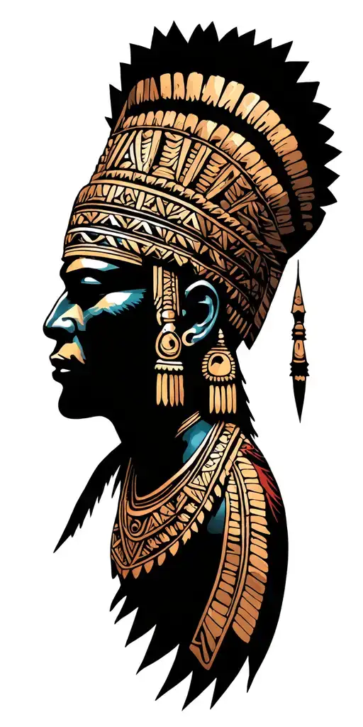 Aztec gods realism style tattoo tattoo design idea