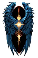 Archangel wings only spread tattoo design idea