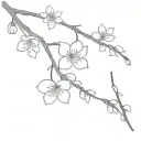 cherry blossom string tattoo design idea
