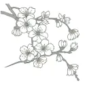 cherry blossom string tattoo design idea