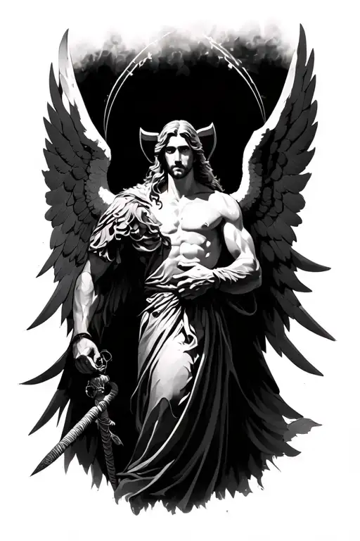 Raphael Archangel tattoo design idea