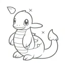 lapras and piplup tattoo design idea