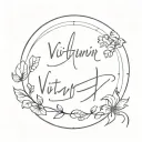 write : VITAMIN tattoo design idea