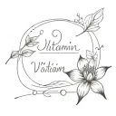 write : VITAMIN tattoo design idea